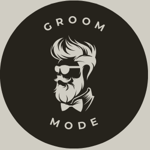 black simple icon barbershop logo